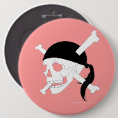 Badge Rond 15,2 Cm Jolly roger #1 (Devant & derrière)