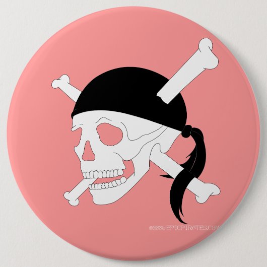 Badge Rond 15,2 Cm Jolly roger #1 (Devant)