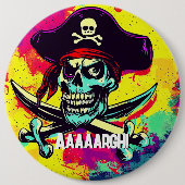 Badge Rond 15,2 Cm Jolly roger moderne (Devant)