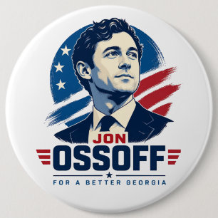 Badge Rond 15,2 Cm Jon Ossoff pour une Géorgie meilleure
