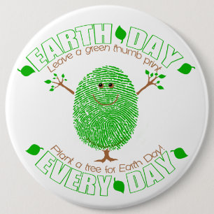 Badge Rond 15,2 Cm Jour de la terre ambiant
