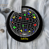 Badge Rond 15,2 Cm Jour des terres (En situation)