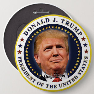 Badge Rond 15,2 Cm Jour d'investiture du président Trump Souvenir