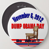 Badge Rond 15,2 Cm Jour d'Obama de décharge (Devant & derrière)