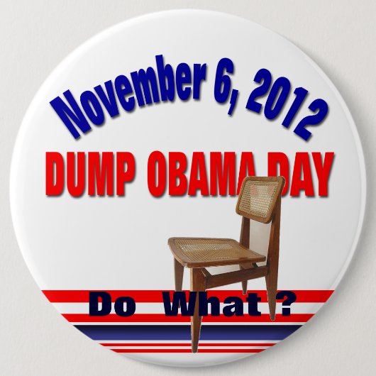 Badge Rond 15,2 Cm Jour d'Obama de décharge (Devant)