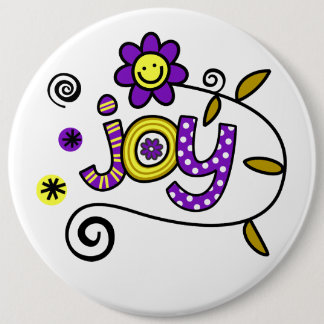 Badge Rond 15,2 Cm Joy I Doodles I Colossal 6x6 bouton