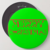 Badge Rond 15,2 Cm Joy Noël Typographie Design : Un Rétro Festif (Devant & derrière)