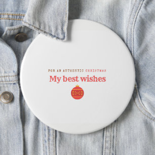 Badge Rond 15,2 Cm Joyeux Noël