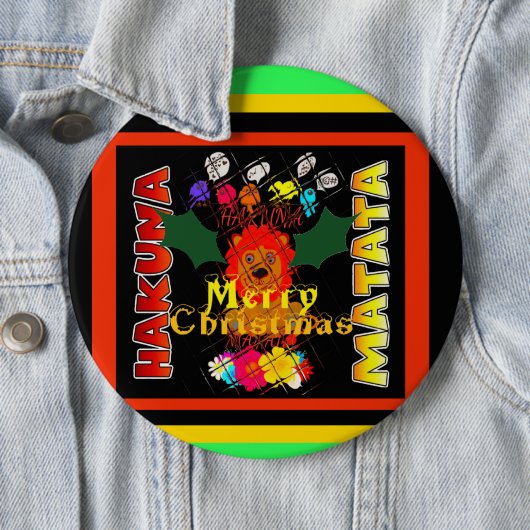 Badge Rond 15,2 Cm Joyeux Noël et une bonne année (En situation)