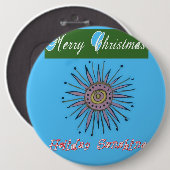 Badge Rond 15,2 Cm Joyeux Noël Sunshine (Devant & derrière)