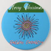 Badge Rond 15,2 Cm Joyeux Noël Sunshine (Devant)