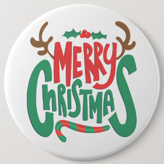 Badge Rond 15,2 Cm "Joyful Christmas Button Collection"