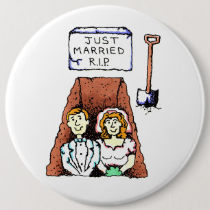 Badge Rond 15,2 Cm Juste bouton marié de DÉCHIRURE