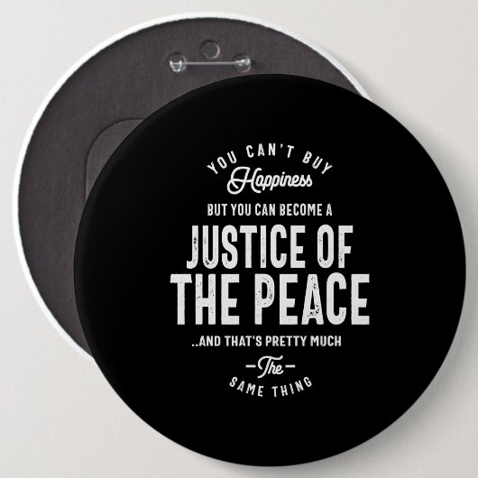 Badge Rond 15,2 Cm Justice Of The Peace Job Title Cadeau (Devant & derrière)