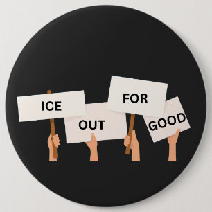 Badge Rond 15,2 Cm Justice sociale Anti ICE