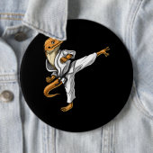 Badge Rond 15,2 Cm Karaté de Bearded Dragon (En situation)