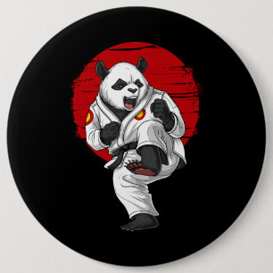 Badge Rond 15,2 Cm Karaté Panda Bear