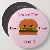 Badge Rond 15,2 Cm Kawaii Burger (Devant & derrière)
