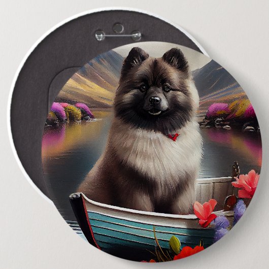 Badge Rond 15,2 Cm Keeshone sur une pagaie : une aventure Pittoresque (Devant & derrière)
