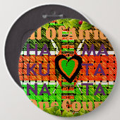 Badge Rond 15,2 Cm Kenya Hakuna Matata (Devant & derrière)