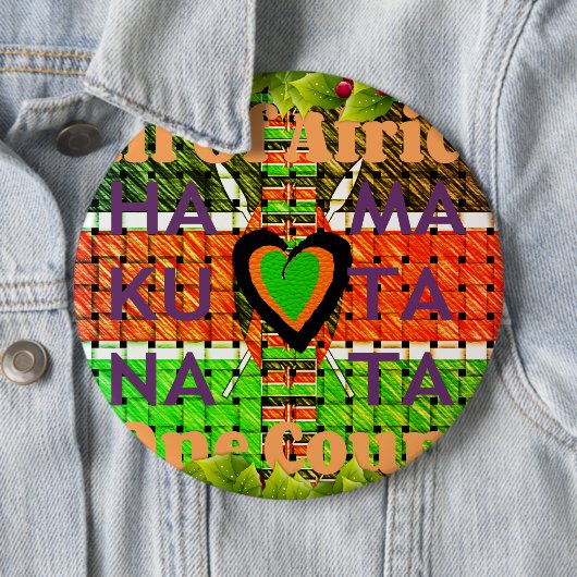 Badge Rond 15,2 Cm Kenya Hakuna Matata (En situation)