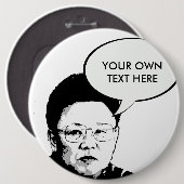 Badge Rond 15,2 Cm Kim Jong Il (Devant & derrière)
