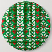Badge Rond 15,2 Cm Knitted Christmas pattern (Devant)