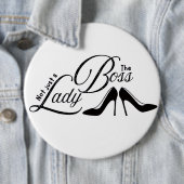 Badge Rond 15,2 Cm la patronne (En situation)