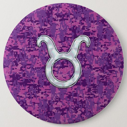 Badge Rond 15,2 Cm La perle comme le zodiaque de Taureau se (Devant)