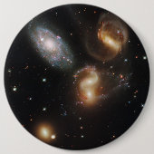 Badge Rond 15,2 Cm La quintette de Stephan : Une épave galaxie galact (Devant)