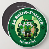 Badge Rond 15,2 Cm La Saint-Patrick à Montréal (Devant & derrière)