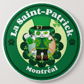 Badge Rond 15,2 Cm La Saint-Patrick à Montréal (Devant)