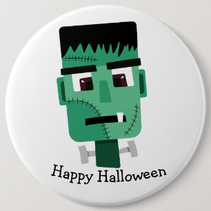 Badge Rond 15,2 Cm La tête du monstre Frankenstein