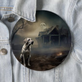 Badge Rond 15,2 Cm Labrador Halloween Épouvantable (En situation)