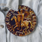 Badge Rond 15,2 Cm Lac Medieval des Knights (En situation)