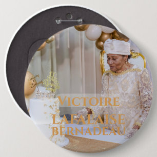 Badge Rond 15,2 Cm LAFALAISE Victoire Bouton Rond Style B290329