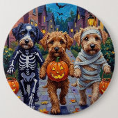 Badge Rond 15,2 Cm Lagotto Romagnolo Trick-or-Treating Halloween (Devant)