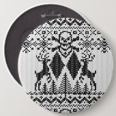 Badge Rond 15,2 Cm Laid extrême de doubles os croisés de diamants (Devant & derrière)