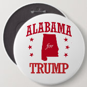 BADGE ROND 15,2 CM L'ALABAMA POUR DONALD TRUMP (Devant & derrière)