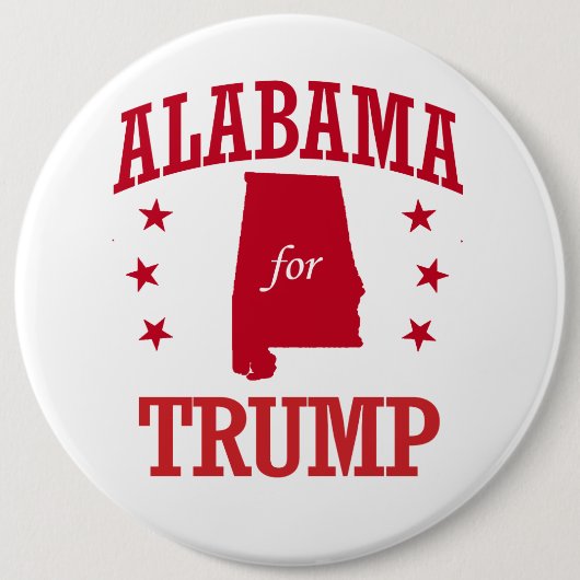 BADGE ROND 15,2 CM L'ALABAMA POUR DONALD TRUMP (Devant)