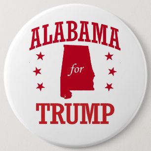 BADGE ROND 15,2 CM L'ALABAMA POUR DONALD TRUMP