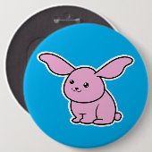 Badge Rond 15,2 Cm Lapin (Devant & derrière)