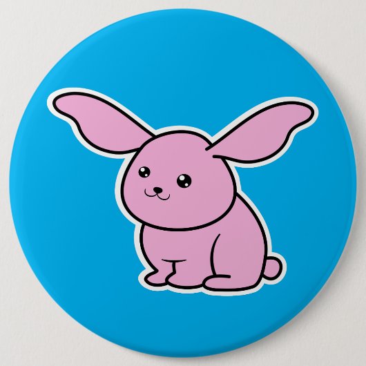 Badge Rond 15,2 Cm Lapin (Devant)