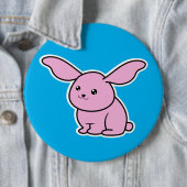 Badge Rond 15,2 Cm Lapin (En situation)