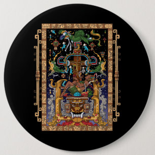 Badge Rond 15,2 Cm L'astronaute maya King Pakal