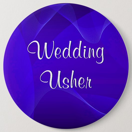 Badge Rond 15,2 Cm Le bleu ondule Usher (Devant)