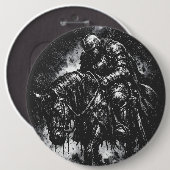 Badge Rond 15,2 Cm Le Chevalier Déchu par BurnsInHell (Devant & derrière)