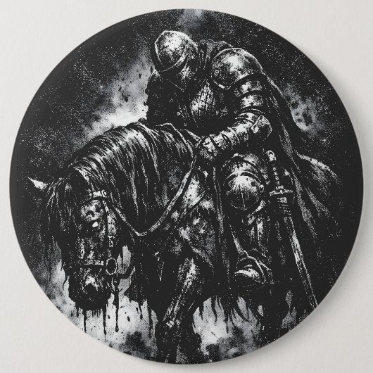 Badge Rond 15,2 Cm Le Chevalier Déchu par BurnsInHell (Devant)