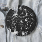 Badge Rond 15,2 Cm Le Chevalier Déchu par BurnsInHell (En situation)