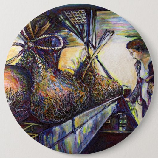 Badge Rond 15,2 Cm Le destin hurlant de la vie (Devant)